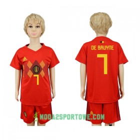 Koszulka Belgia De Bruyne 7 Dziecięcy Mistrzostwa Świata 2018 Domowe Stroje Piłkarskie